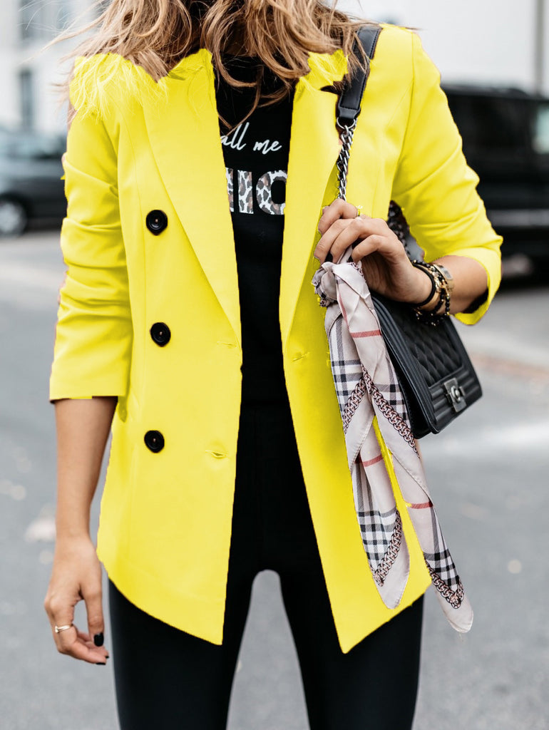 Damen Klassischer Double-Breasted Blazer im Tailored Fit WW