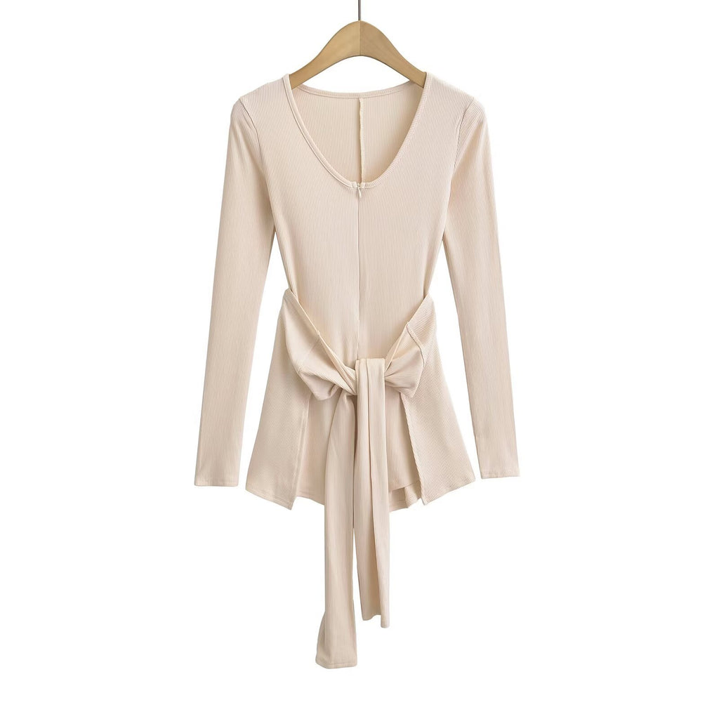 Damen Strickjacke mit Wickelgürtel und figurumspielendem Schnitt WW