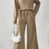 Damen gemütliches Lounge-Set mit strukturiertem Muster WW