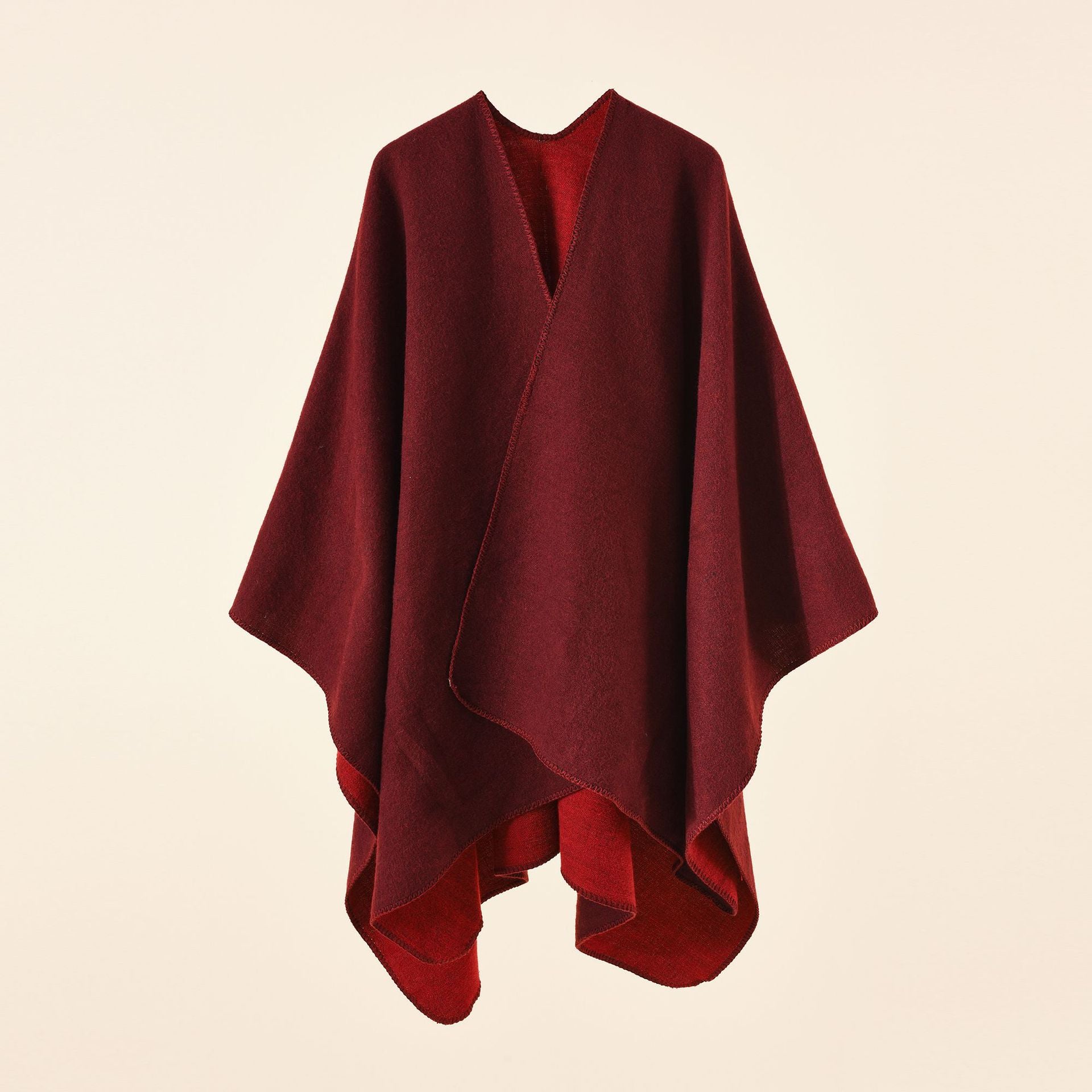 Damen Strickponcho mit asymmetrischem Schnitt und hoher Warmhaltefunktion WW