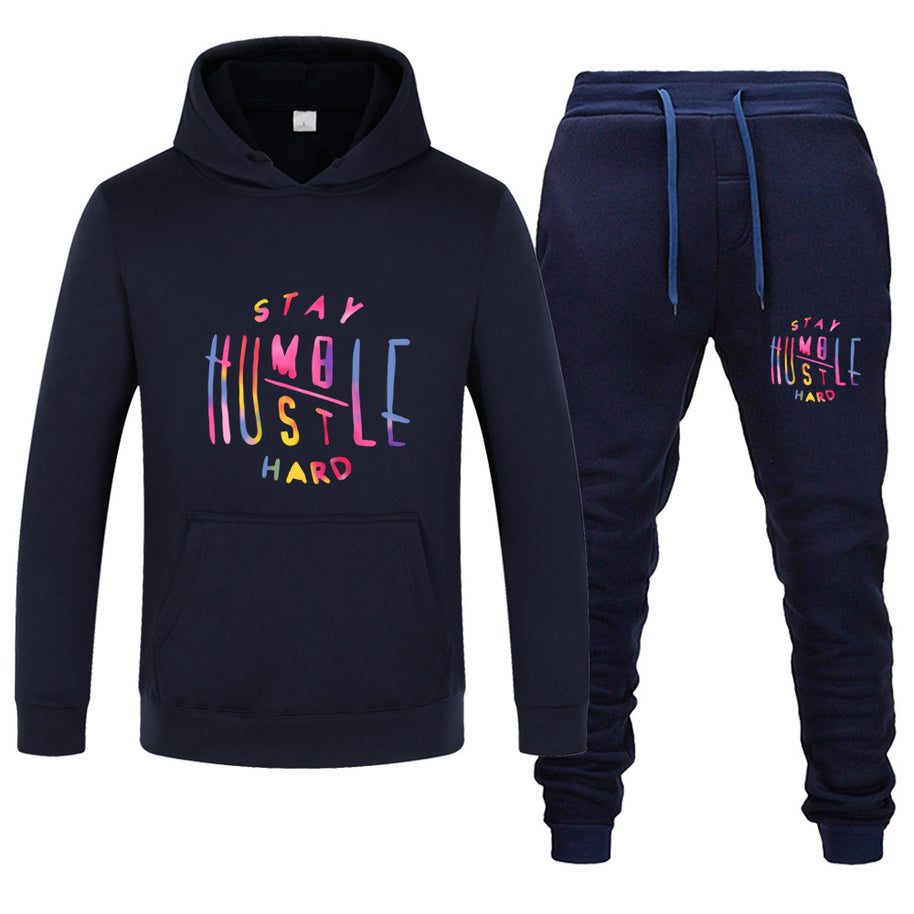 Damen Sportliches Hoodie- und Jogginghose-Set mit motivierendem Aufdruck WW