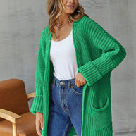 WW | Übergroßer Strickstrickjacke Für Komfortable Styles