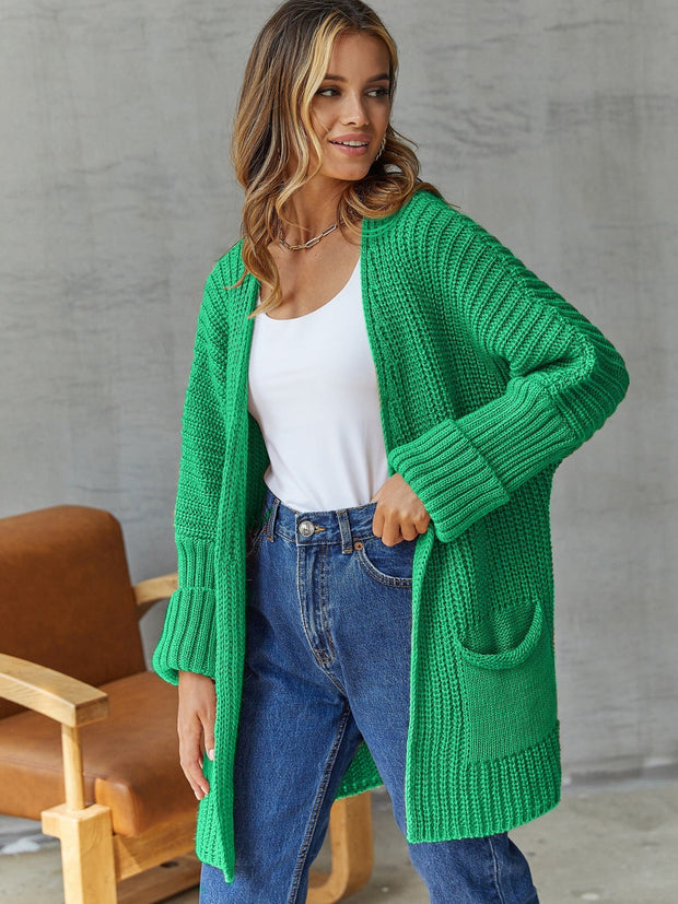 WW | Übergroßer Strickstrickjacke Für Komfortable Styles