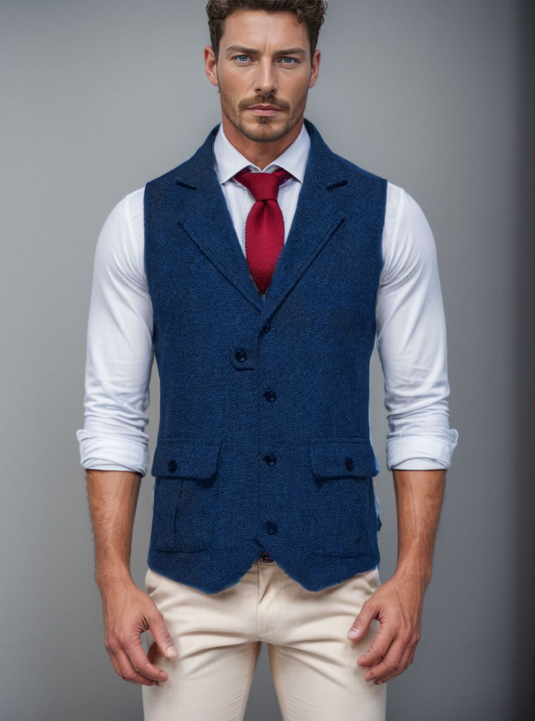 Herren Weste im klassischen Herringbone-Design WW