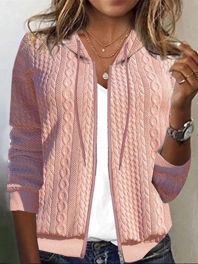 Femme Kabelstrick Zip-Up Hoodie WW