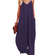 Damen Maxikleid mit schmalen Spagettiträgern und luftiger A-Linien-Silhouette WW