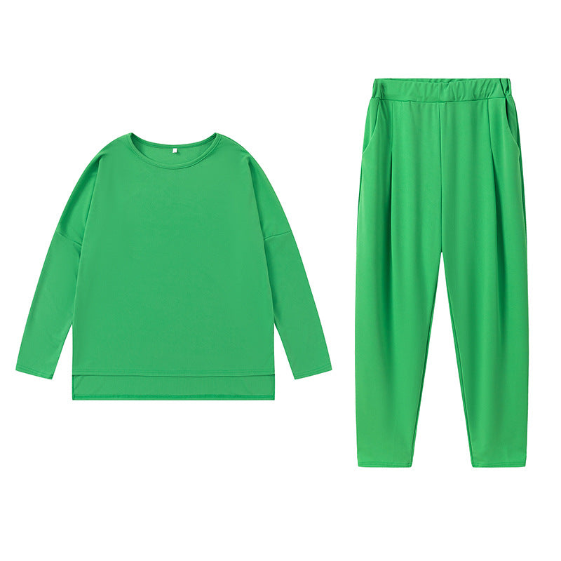Damen Sportliches Sweat-Outfit mit elastischem Bund und geräumigen Taschen WW