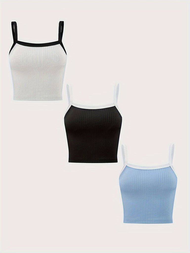 Damen Trägershirt mit elastischem Ripp-Design und verstellbaren Trägern WW