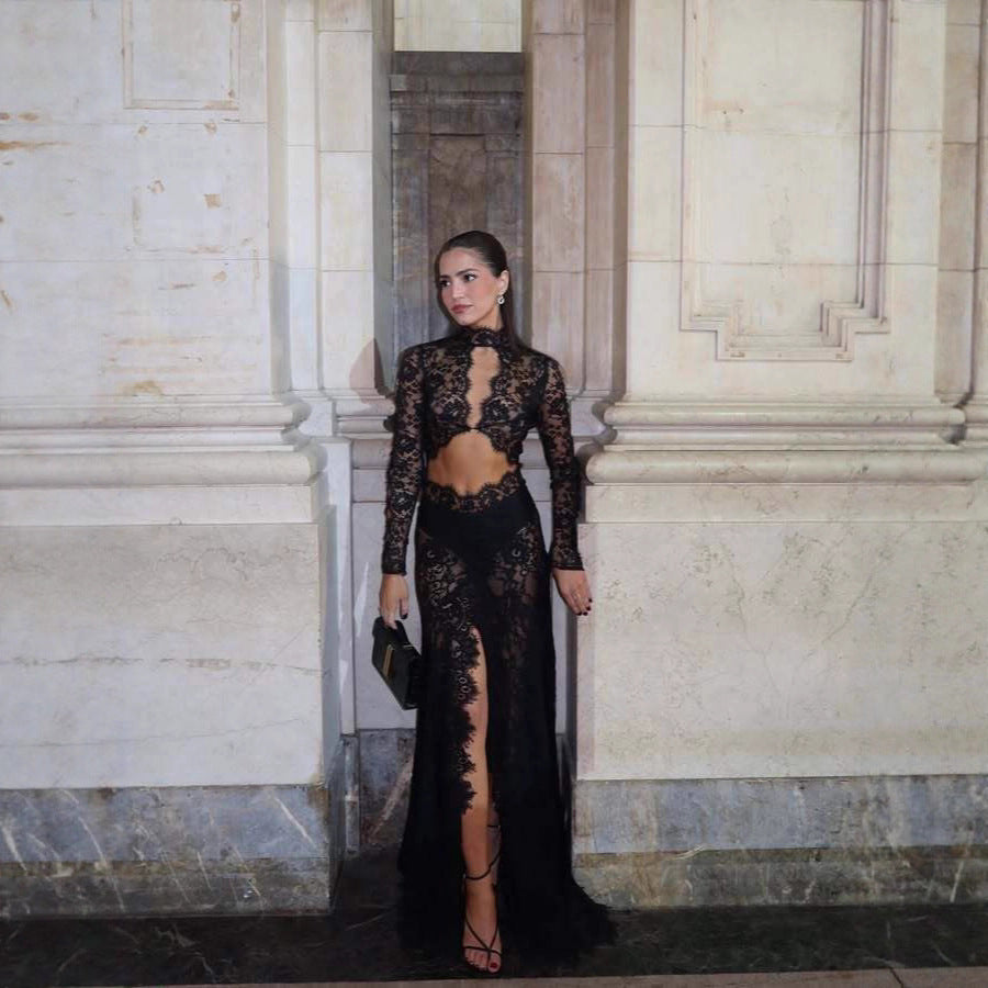 Damen Spitzengarde Robe mit transparenten Einsätzen WW