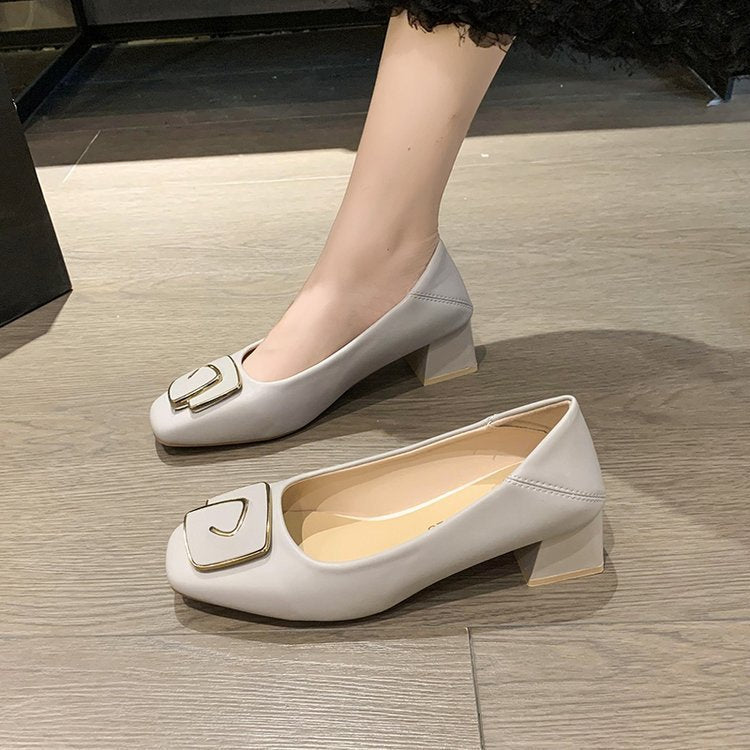 Damen Bequeme Pumps mit stilvollem Schnallen-Detail W&W Mode