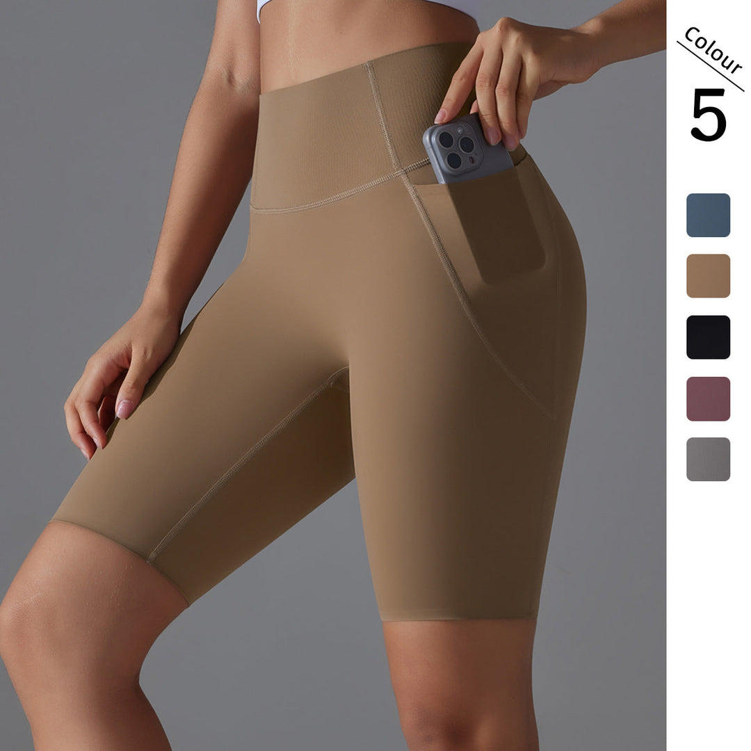 Damen Rad-Shorts mit hohem Bund und praktischen Seitentaschen W&W Mode
