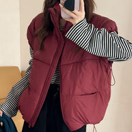 Damen Wattierte Freizeitweste mit hochabschließendem Kragen und praktischen Eingrifftaschen WW