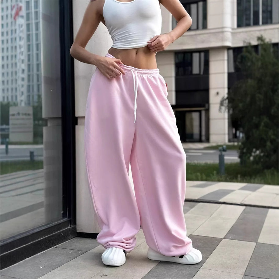 Damen bequeme Sweathose mit weitem Schnitt WW