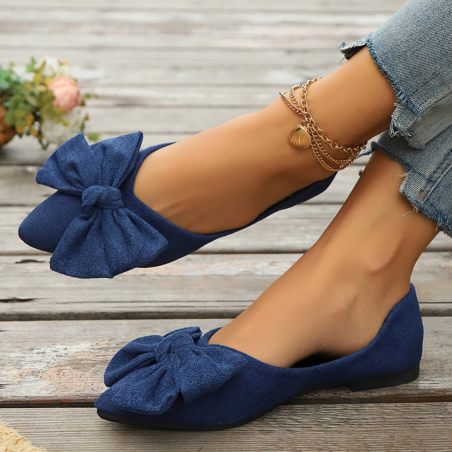 Damen Ballerina-Schuhe mit elegantem Schleifendetail und rutschfester Sohle WW