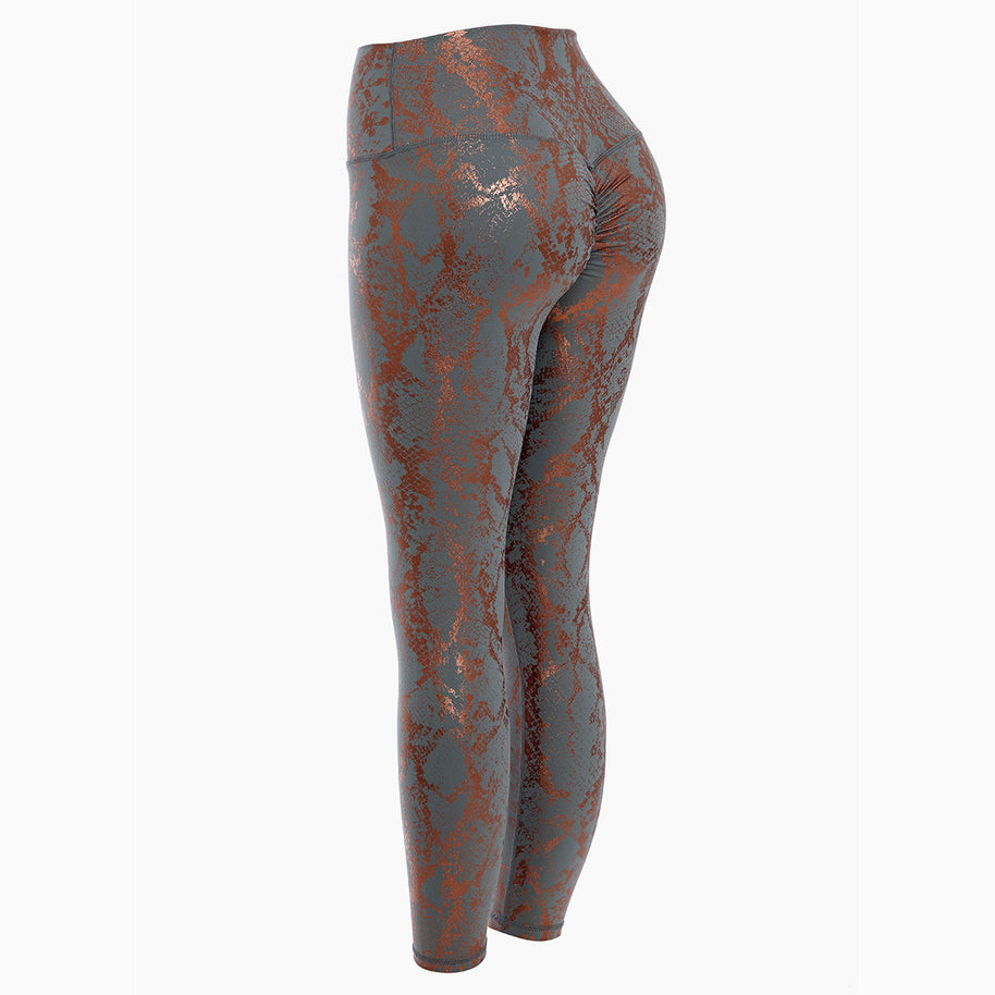 Damen Sportleggings im Schlangenprint mit hohem Bund WW
