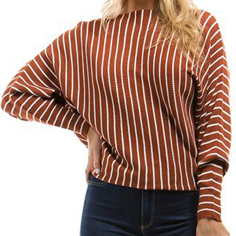Damen Strickpullover mit geometrischem Rippdesign und trendigen Streifen WW