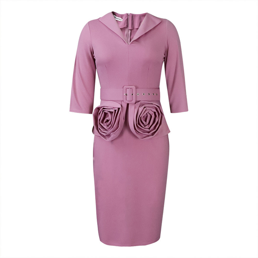 WW | Damen Dreiviertel Peplum-Top und Bleistiftrock-Set
