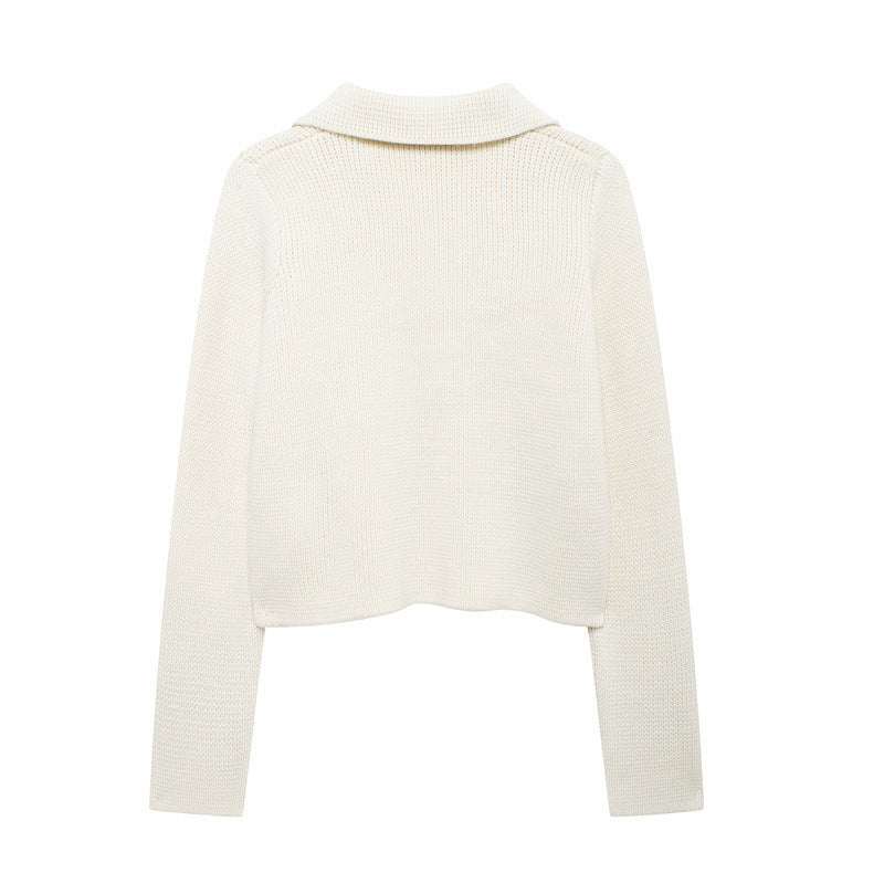 Damen Strickjacke mit doppelter Knopfreihe und praktischen Taschen WW