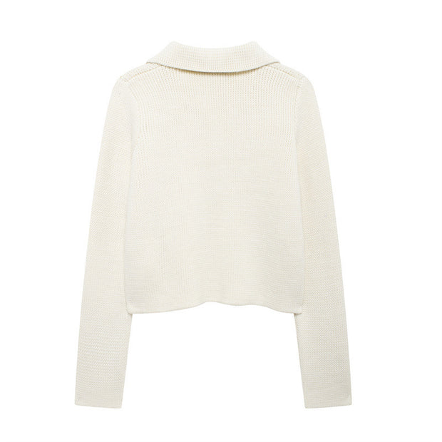 Damen Strickjacke mit doppelter Knopfreihe und praktischen Taschen WW