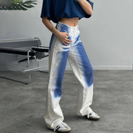 Damen Baggy Jeans im einzigartigen Batikdesign WW