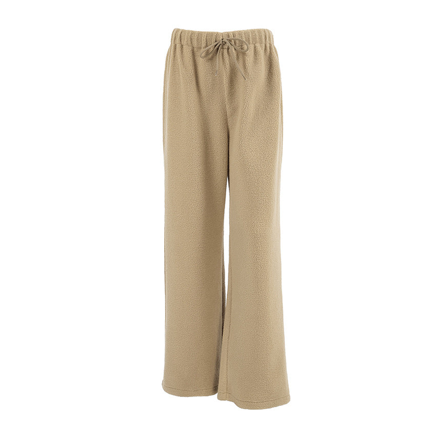 Damen Bequeme Fleece-Hose mit weitem Schnitt WW