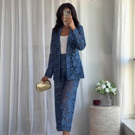 Damen Spitzenanzug Set WW