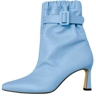 Damen Slouchy High-Heel Stiefeletten mit Schnallen-Detail WW