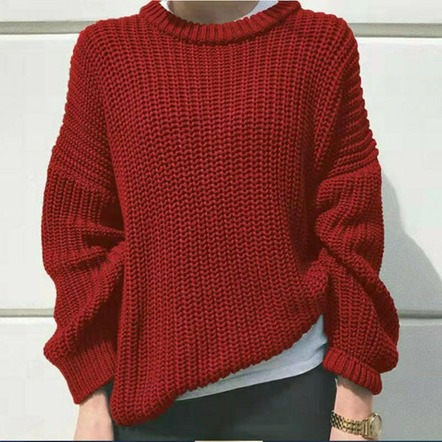 WW | Lässiger Fester Strickpullover