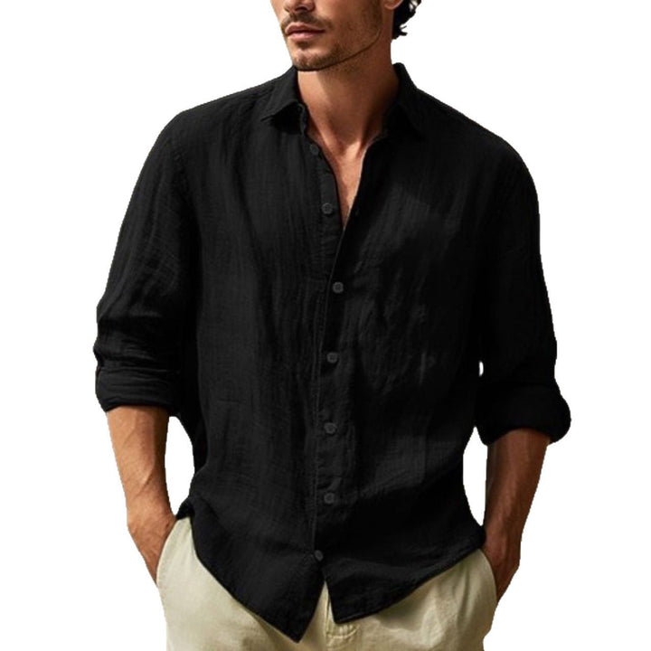 Herren Elegantes Leinenhemd mit modernem Schnitt und lässigem Look W&W Mode
