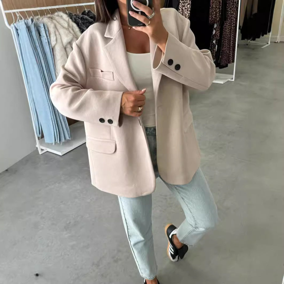 Damen Oversize Blazer mit klassischem Schnitt
