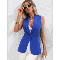 Damen ärmellose Blazerjacke mit elegantem Schnitt und taillierter Silhouette WW