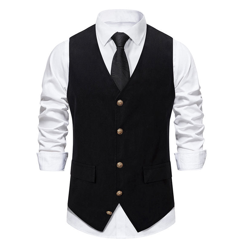 Herren Eleganter Maßgeschneiderter Anzug Weste WW