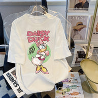 Damen T-Shirt mit kreativem Daisy Duck Druck WW