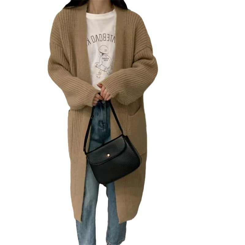 Damen Strickcardigan mit lockerer Silhouette und tiefen Taschen WW