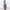Damen Denim Jumpsuit mit Volant und verstellbarem Taillenzug WW