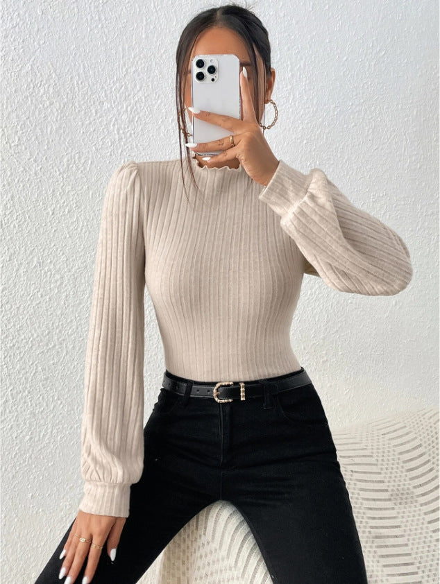 WW CozyKnit geschopptes Rollkragenlangarm-Sweater