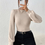 WW CozyKnit geschopptes Rollkragenlangarm-Sweater