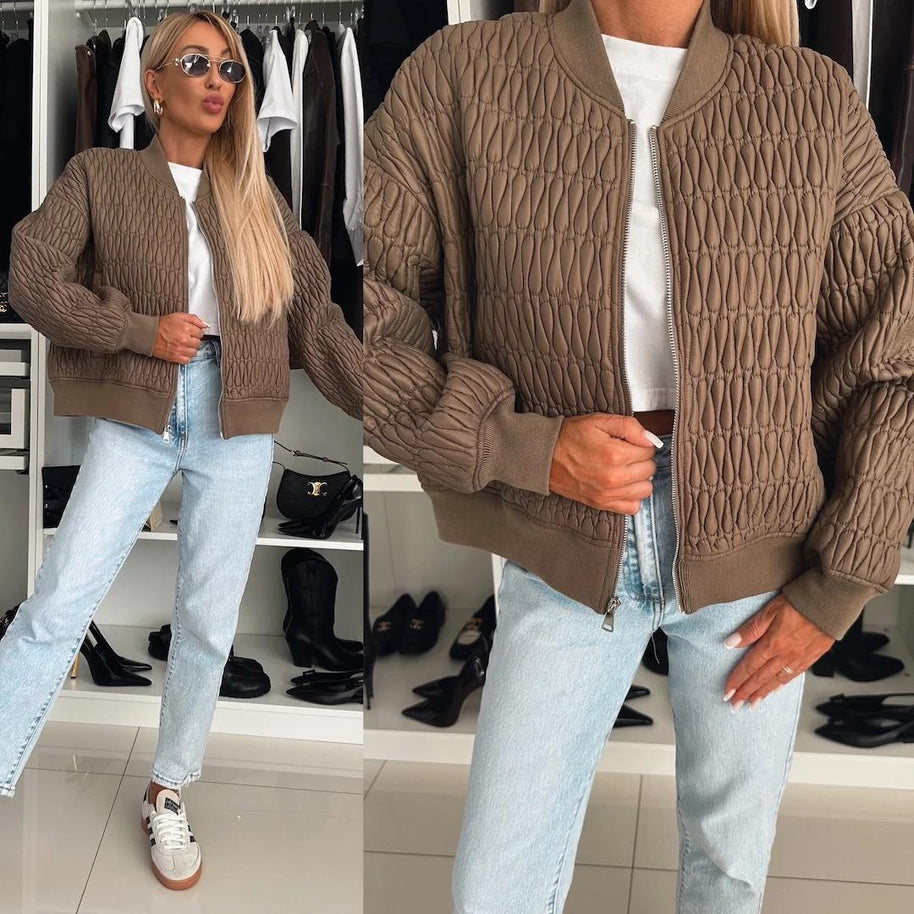 Damen Steppjacke mit komfortabler Passform und elastischen Bündchen WW