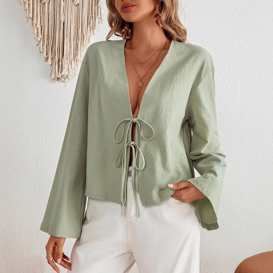 Damen lässige Kurzblazer mit strukturiertem Stoff WW