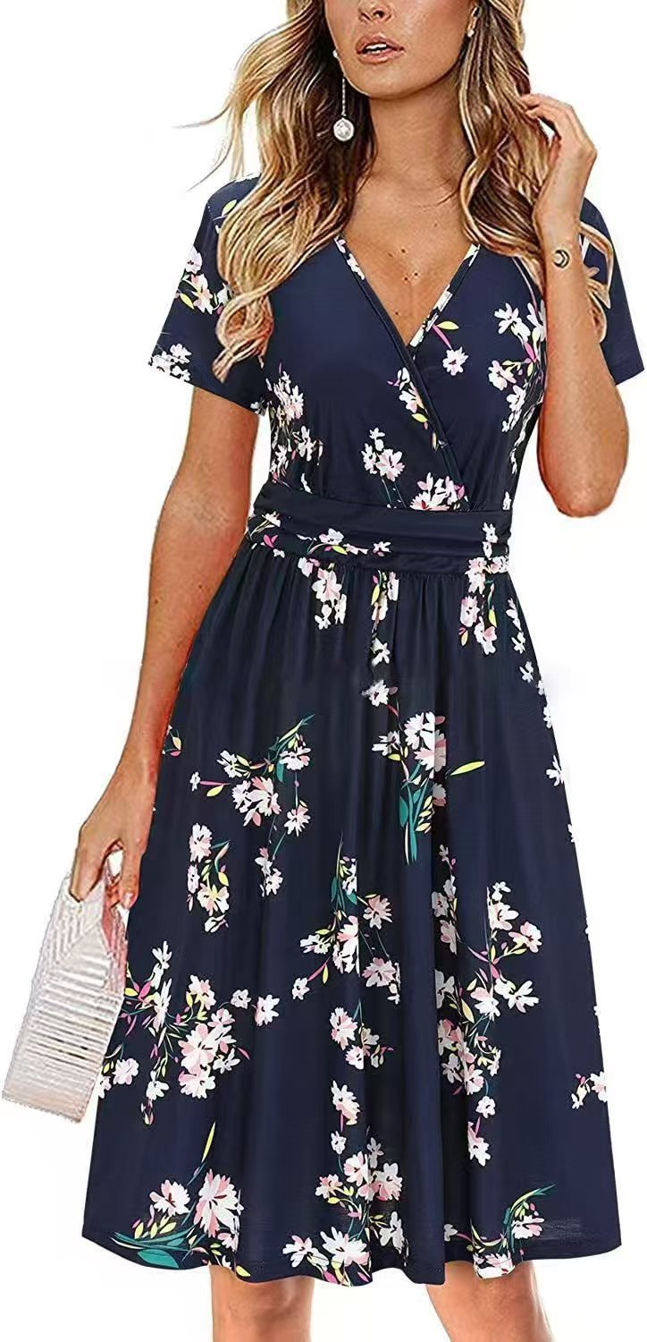 Damen Sommerkleid mit floralen Mustern WW
