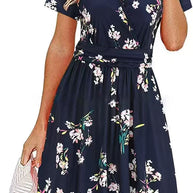 Damen Sommerkleid mit floralen Mustern WW