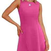 Damen A-Linien Kleid aus hochwertigem Stoff mit ergonomischem Schnitt WW
