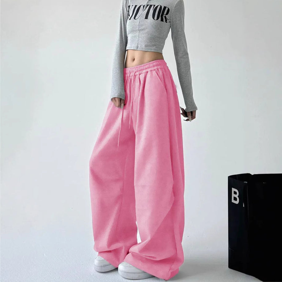Damen Bequeme und lässige weite Jogginghose WW