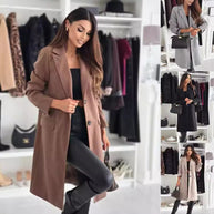 Damen eleganter längerer Mantel