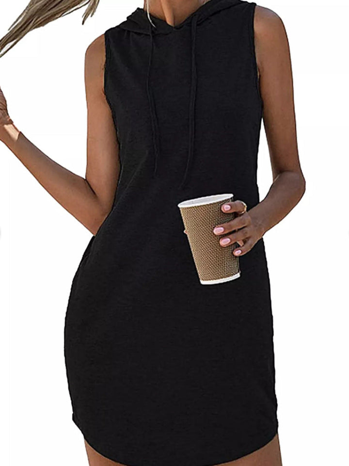 Damen Kapuzenkleid aus atmungsaktivem Jersey-Material W&W Mode