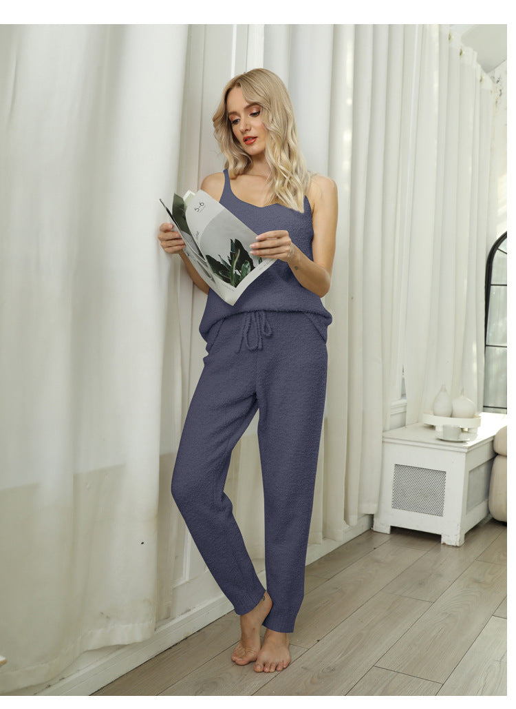 W&W Mode | Fleece Strick-Top Pyjama-Set
