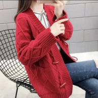 Damen Strickcardigan mit Zopf- und Strukturdesign WW