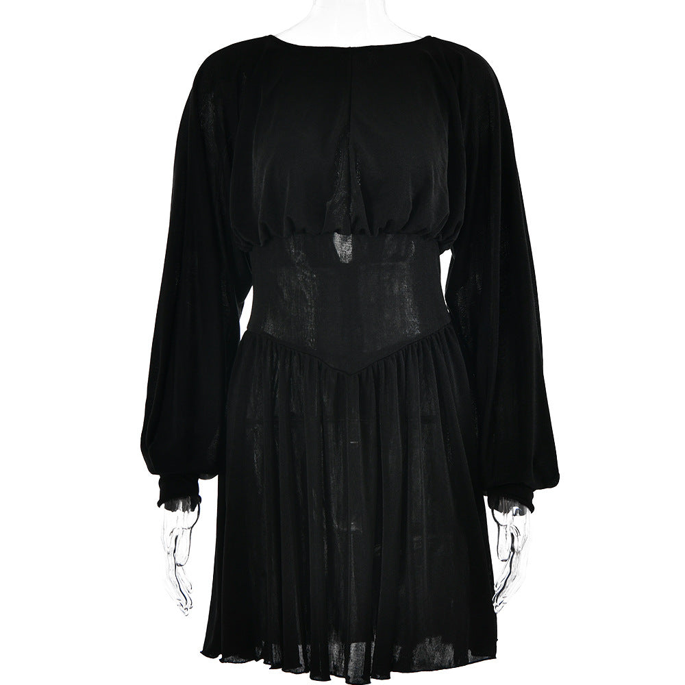Damen Abendkleid mit weitem Ärmeldesign und schmeichelndem Schnitt W&W