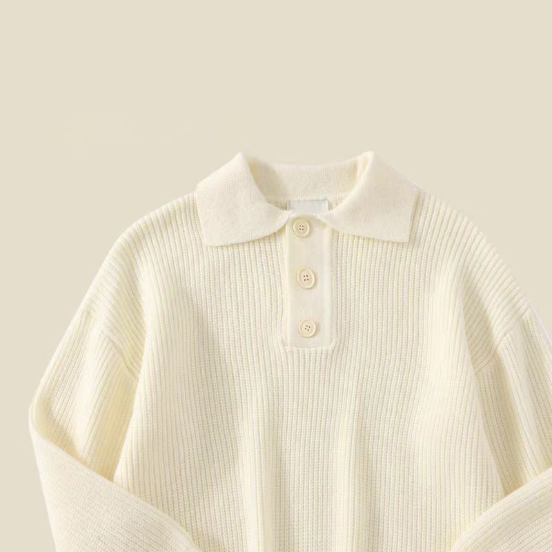 Damen Strickpullover mit modernem Polokragen WW