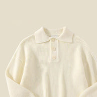 Damen Strickpullover mit modernem Polokragen WW